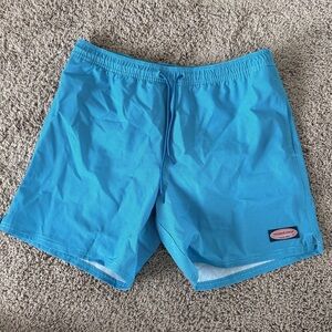 NWT Vineyard Vines 7 Inch Fine Line Chappy Swim Shorts in Turqs